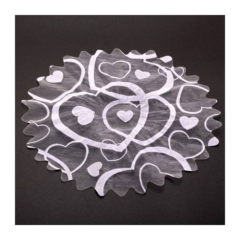 10 Tulles cœurs blancs 10 Tulles cœurs blancs