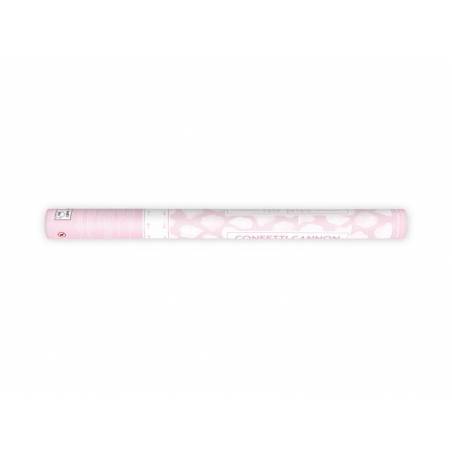 Canon à confettis avec pétales de rose blanc 60cm 