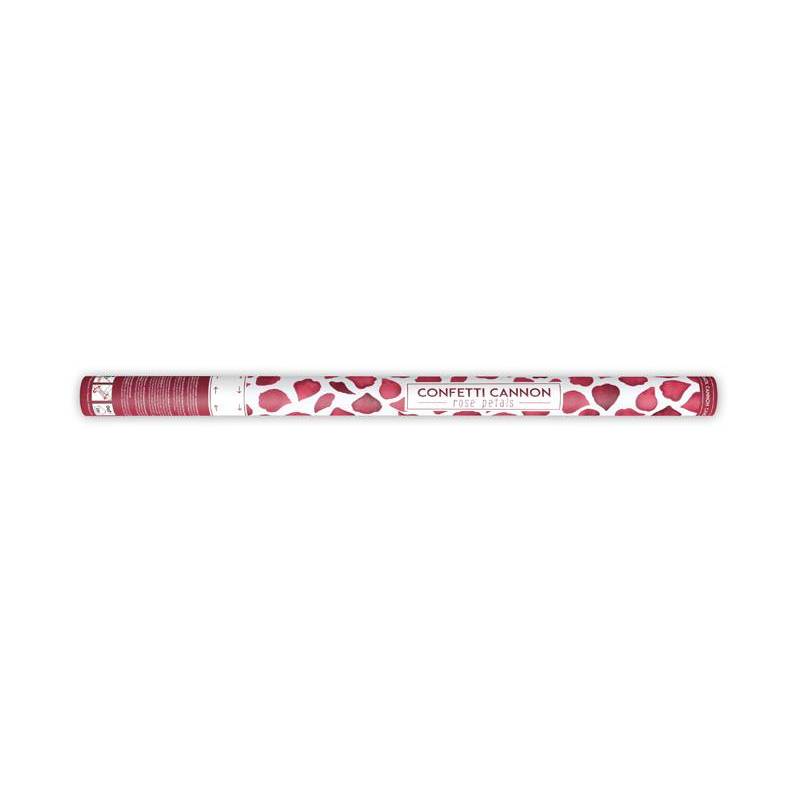 Canon à confettis avec pétales de rose rouge foncé 80 cm Canon à confettis avec pétales de rose rouge foncé 80 cm