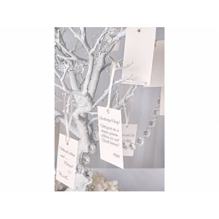 Carte pour arbre à souhaits blanche 45 x 87 cm 