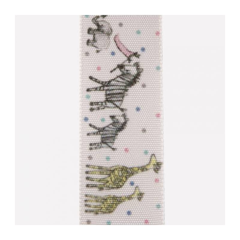 Girafe Imprimé Noir//blanc gros-grain Imprimé Animal Gâteau//Cadeau Ruban Décoratif