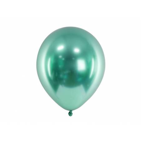 Ballons brillants 30 cm vert bouteille 