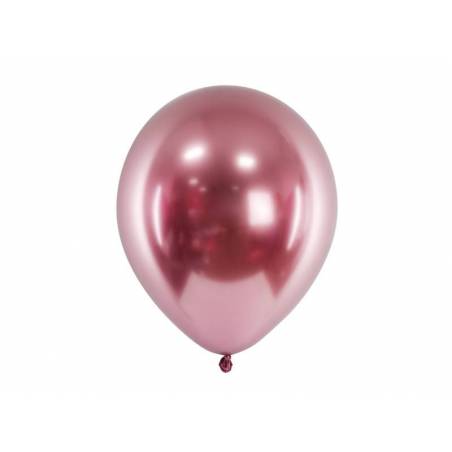 Ballons brillants 30cm or rose 