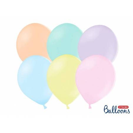 Ballons forts 30 cm mélange pastel 