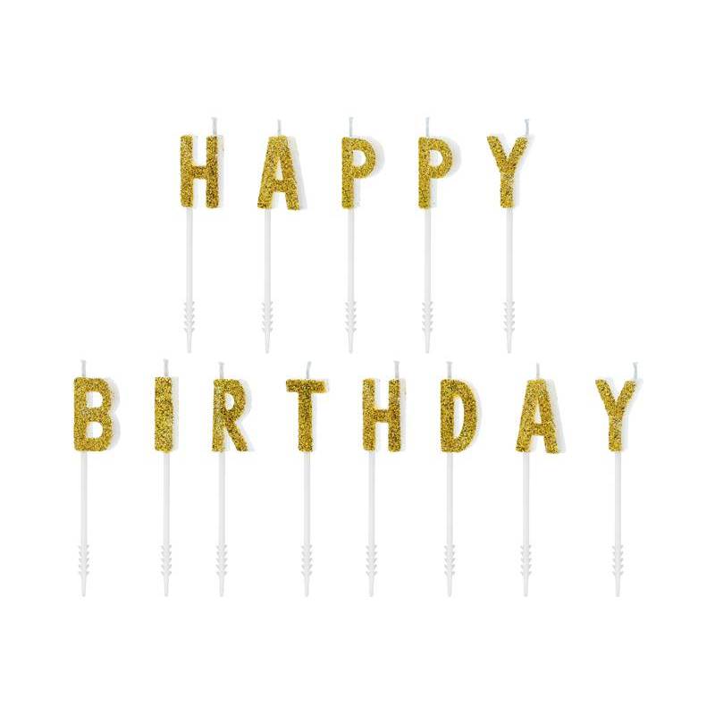 Bougies D Anniversaire Joyeux Anniversaire Or 2 5 Cm Bougies D Anniversaire Joyeux Anniversaire Or 2 5 Cm
