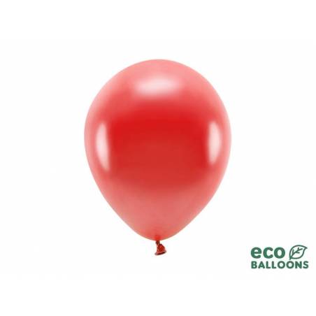 Ballons Eco 26cm métalliques rouges 