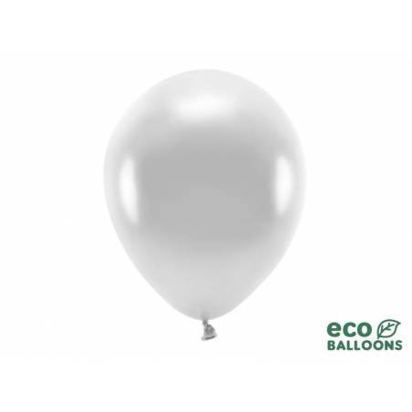 Ballons Eco 30cm argent métallique 