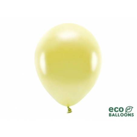 Ballons Eco 30cm jaune clair métallisé 