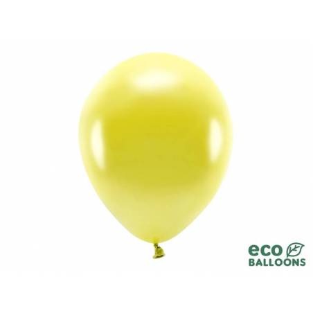 Ballons Eco 30cm jaune métallique 