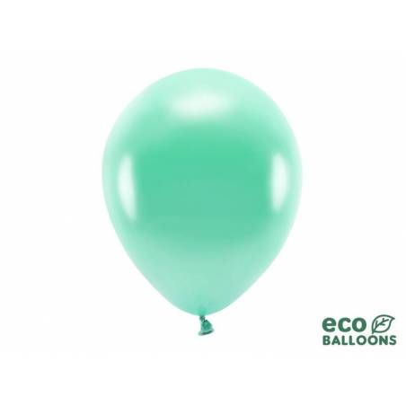Ballons Eco 30cm menthe foncé métallisé 