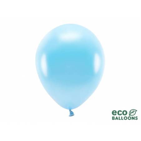 Ballons Eco 30cm métalliques bleu clair 