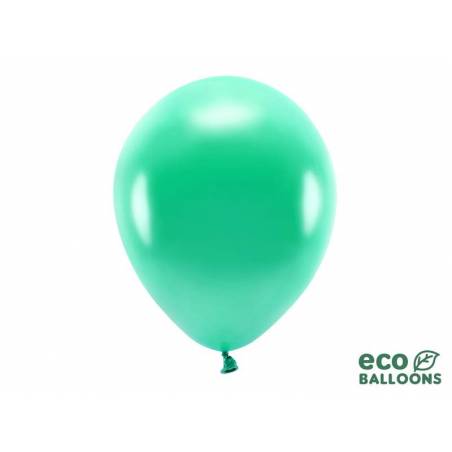 Ballons Eco 30cm vert métallique 