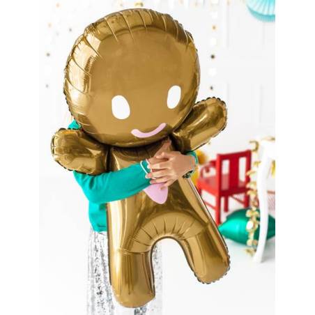 Foil Ballon Gingerbread Man, 58x86cm, mélange 