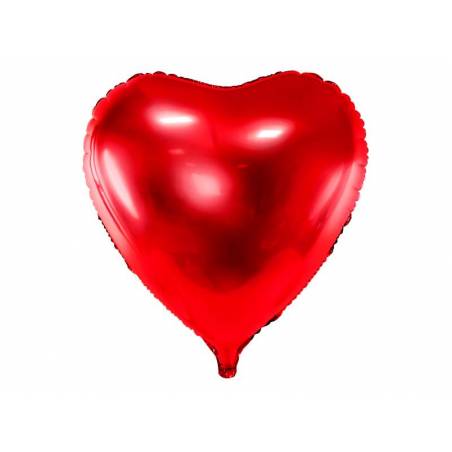 Ballon aluminium Coeur, 72x73cm, rouge 