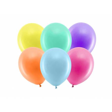 Ballons arc-en-ciel 23cm mélange pastel 