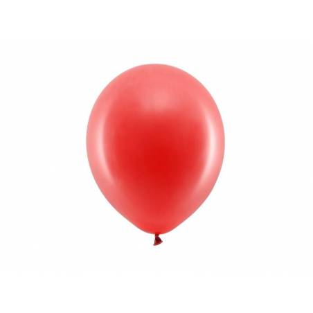 Ballons arc-en-ciel 23cm rouge pastel 