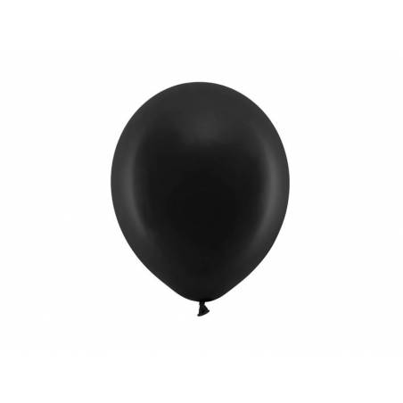Ballons arc-en-ciel 23cm noir pastel 