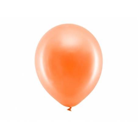 Ballons arc-en-ciel 30cm orange métallique 