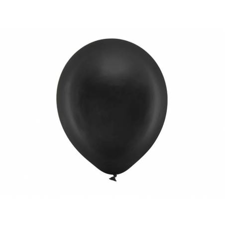 Ballons arc-en-ciel 30cm noir métallique 