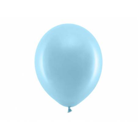 Ballons arc-en-ciel 30cm bleu léger pastel 