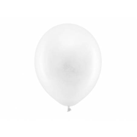 Ballons arc-en-ciel 30cm blanc pastel 