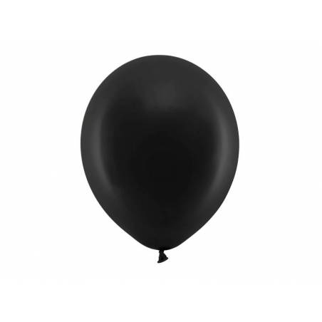 Ballons arc-en-ciel 30cm noir pastel 