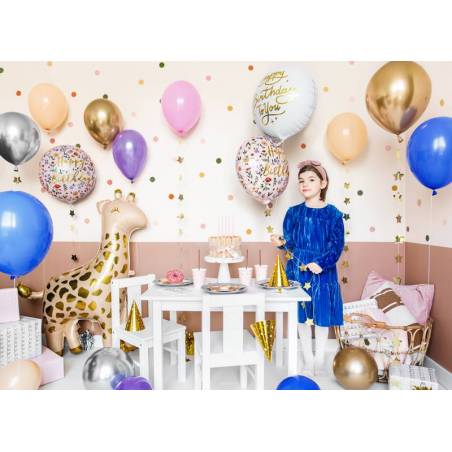 Ballon aluminium Happy Birthday, 35cm, rose clair 