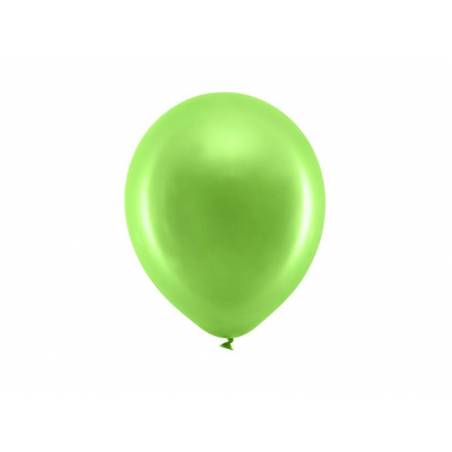 Ballons Rainbow 23cm vert clair métallique 
