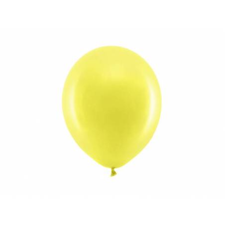 Ballons Rainbow 23cm jaune pastel 
