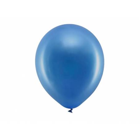 Ballons Rainbow 30cm bleu marine métallique 
