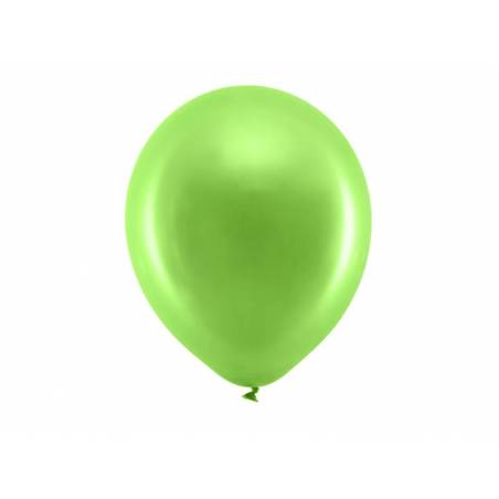 Ballons Rainbow 30cm vert clair métallique 