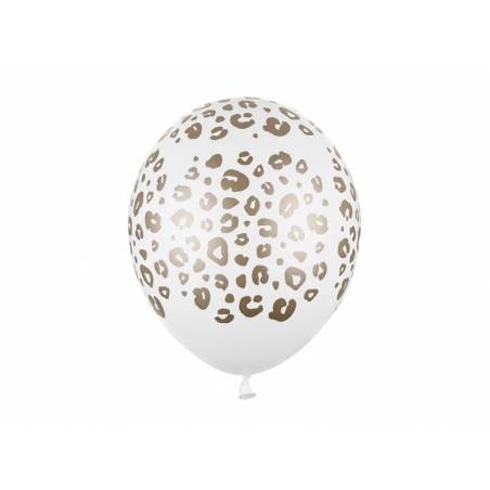 Ballons 30 cm Spots Pastel Blanc Pur 