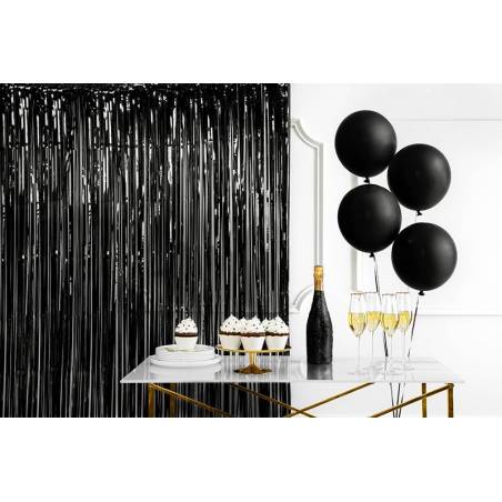 Rideau de fête, noir, 90x250cm 