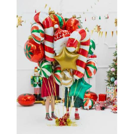 Ballon de Noël en feuille, 45x45cm, mélange 