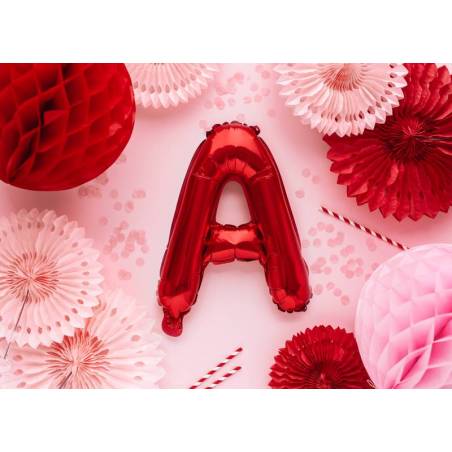 Ballon en aluminium Lettre ''A'', 35cm, rouge 