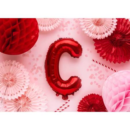 Ballon en aluminium Lettre ''C'', 35cm, rouge 