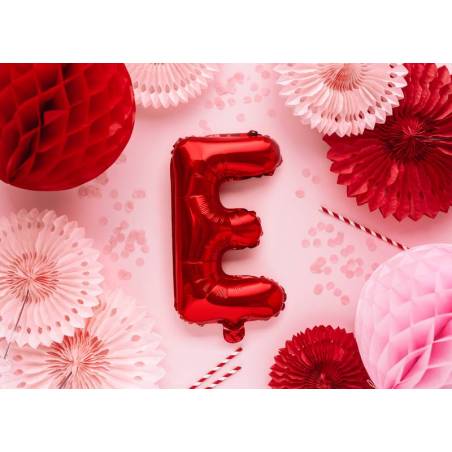 Ballon en aluminium Lettre ''E'', 35cm, rouge 