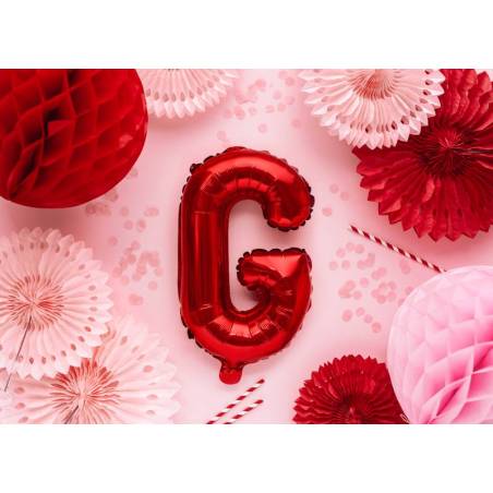 Ballon en aluminium Lettre ''G'', 35cm, rouge 