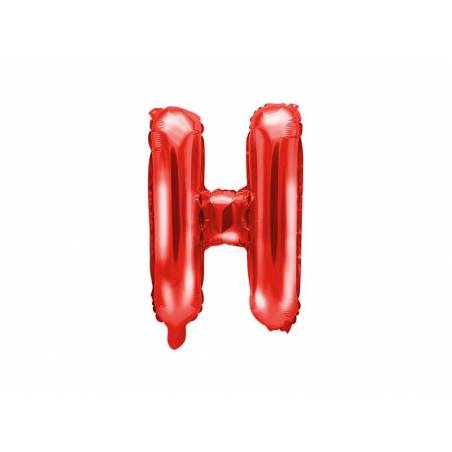 Ballon en aluminium Lettre ''H'', 35cm, rouge 