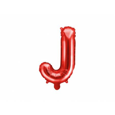 Ballon en aluminium Lettre ''J'', 35cm, rouge 