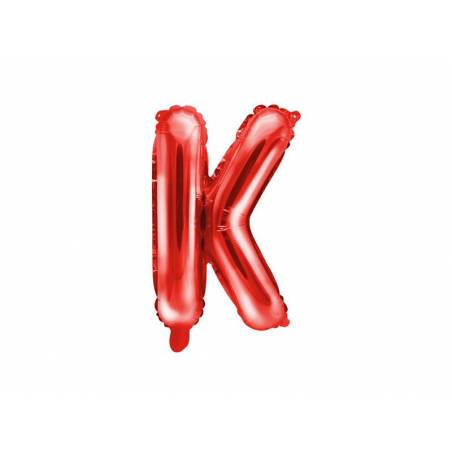 Ballon en aluminium Lettre ''K'', 35cm, rouge 