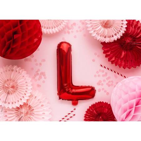 Ballon en aluminium Lettre ''L'', 35cm, rouge 