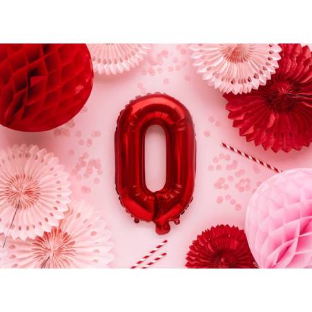 Ballon en aluminium Lettre ''O'', 35cm, rouge 