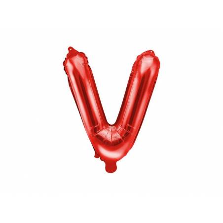 Ballon en aluminium Lettre ''V'', 35cm, rouge 