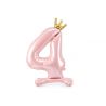 Ballon debout en aluminium Numéro ''4'' , 84 cm, rose clair Ballon debout en aluminium Numéro ''4'' , 84 cm, rose clair