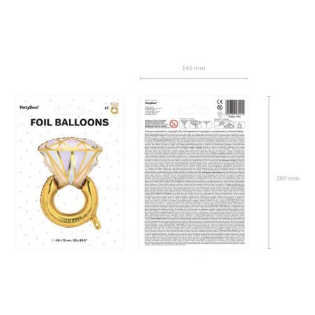 Ballon en feuille Ring, 60x95cm, mélange 