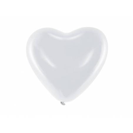 Ballons 10 '' Coeurs blanc pastel 