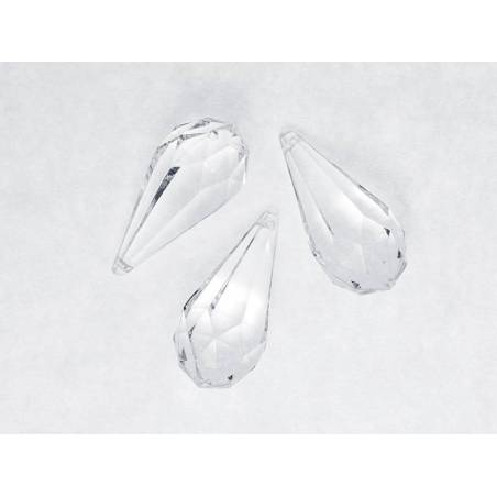 Pendentifs Gouttes incolores 23 x 51mm 