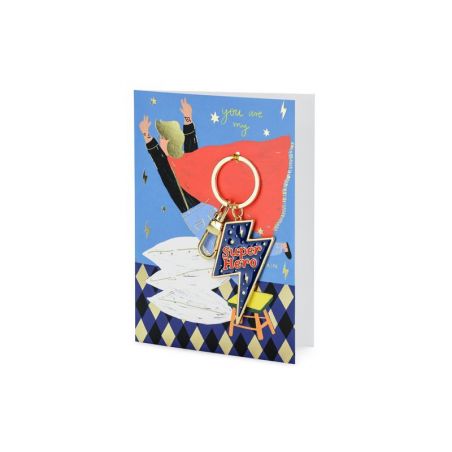 Carte avec porte-clés Super Hero, 12x16 cm Carte avec porte-clés Super Hero, 12x16 cm