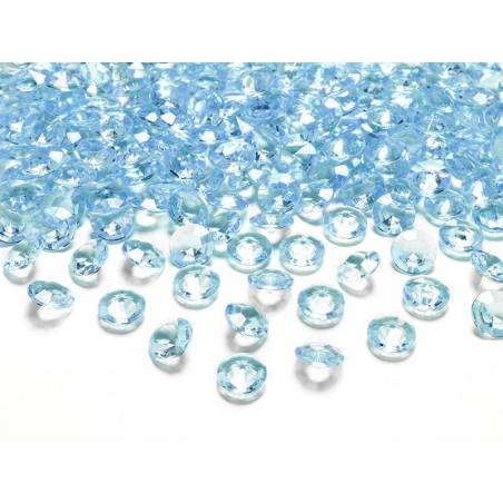 Confetti de diamants turquoise 12mm 